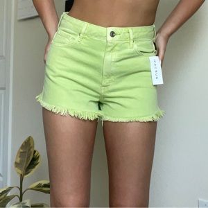 Pacsun Green High Rise Festival shorts